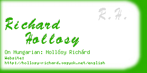 richard hollosy business card