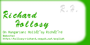 richard hollosy business card